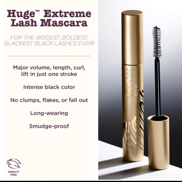 STILA HUGE EXTREME LASH WATERPROOF MASCARA : BLACK - Picture 5 of 6